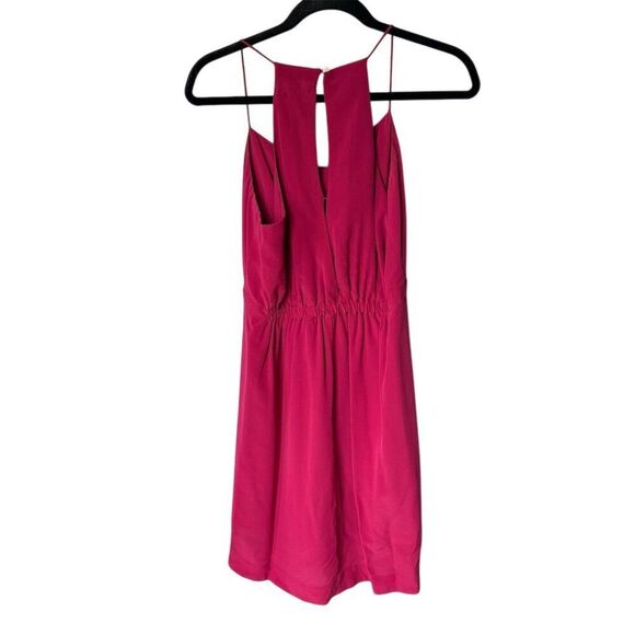 Madewell Women's Silk Cami Dress Size 4 Magenta Sleeveless Summer Casual - Picture 3 of 6
